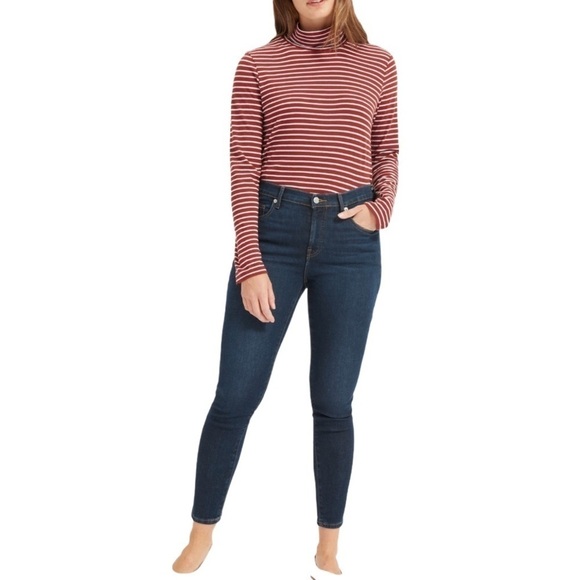 Everlane Blue Medium Wash Authentic‎ Stretch Mid Rise Skinny Jeans Size 23 - Picture 1 of 14